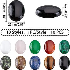 10 Stück ovale Cabochons aus natürlichen&nbsp;G-FH0001-31