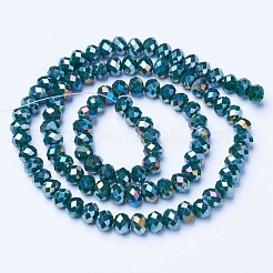 Chapelets de perles en verre électroplaqué&nbsp;EGLA-A034-P8mm-B10