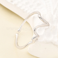 EKG 925 Sterling Silber Manschettenringe für Damen&nbsp;RJEW-S631-04P