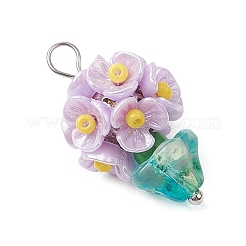 Blumentopf-Anhänger aus Glasperlen&nbsp;PALLOY-MZ00520-04