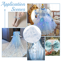 2 iarda di tessuto di organza e paillettes&nbsp;DIY-NB0016-06