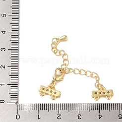 Messing Micro Pave Zirkonia Kettenverlängerer&nbsp;X-KK-L216-004C-G