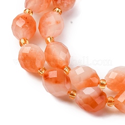 Chapelets de perles de jade blanche naturelle&nbsp;G-D305-B01-01J