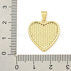 Anhänger aus Messing mit Gestellbeschichtung aus klarem Kubisch Zirkonia&nbsp;KK-U029-03G