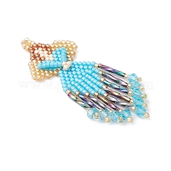 3 pendentif ange en perles de verre de 3 couleurs&nbsp;PALLOY-MZ0089296