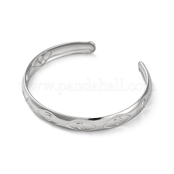 Braccialetti a polsino in acciaio inossidabile 304 per donna&nbsp;BJEW-G729-03P