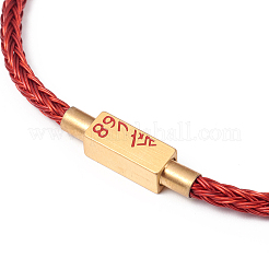Fabrication de bracelets en fil d'acier inoxydable tressé&nbsp;MAK-G014-03G-B