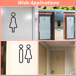 2 cartello pubblico per bagni in acrilico&nbsp;AJEW-WH20816-151A-01