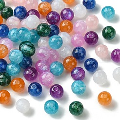 80 Stück runde Katzenaugen-Kunstharzperlen in 8 Farben&nbsp;RESI-YW0001-81