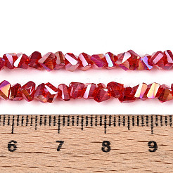Chapelets de perles en verre transparent électrolytique&nbsp;LS-GLAA-N021-4mm-08