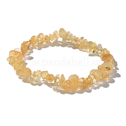 Chips de citrine naturelle (teintée et chauffée) bracelets extensibles perlés&nbsp;BJEW-JB01826-08