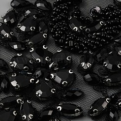 Handnähen Blumenmuster Strass Kostümapplikationen&nbsp;PATC-WH0009-08B