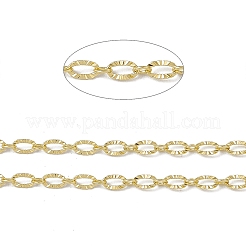 Cadenas de eslabones ovalados con textura de latón&nbsp;CHC-P010-06G