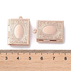 Pendentifs médaillon en laiton de placage&nbsp;KK-F090-04RG