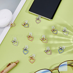12 bouchon anti-poussière mobile en plastique de 6 couleurs&nbsp;HJEW-WH00153