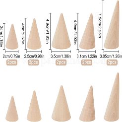 10 Stück RingAusstellungsständers aus Holz in 5 Stilen&nbsp;RDIS-FG0001-18