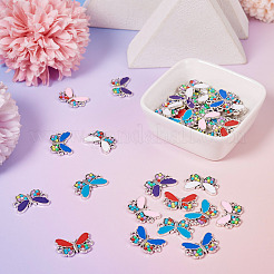 36 piezas 6 colores aleación esmalte conector encantos&nbsp;ENAM-TA0001-97