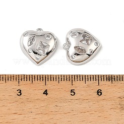 Dijes de latón y circonita cúbica transparente&nbsp;KK-G558-02P