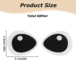 2 Set Puppenaugen aus Filz&nbsp;FIND-GO0003-72B