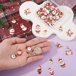 60 pièces 20 styles pendentifs en émail en alliage de noël&nbsp;ENAM-TA0003-25