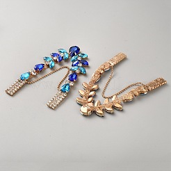 Stiefelriemenketten aus Legierung und Acryl-Strass&nbsp;AJEW-WH0609-106G-02