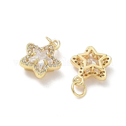 Latón micro pavimenta claro cubic zirconia encantos&nbsp;CU-CBA9FFD-07G