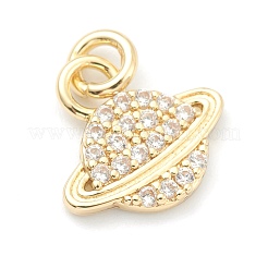 Messing klare Zirkonia Charms&nbsp;ZIRC-B010-16G