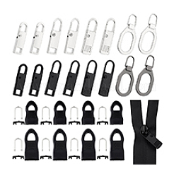 Reißverschlussschieber-Sets aus Legierung und Gummi&nbsp;FIND-PH0027-34