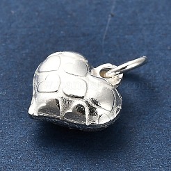 925 dije de corazón texturizado en plata de ley 3D&nbsp;STER-U009-10S-02