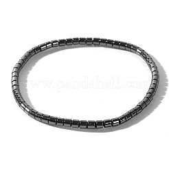 Bracelets extensibles en perles d'hématite synthétiques non magnétiques pour hommes&nbsp;PE4341