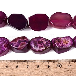 Chapelets de perle en agate naturelle teinte&nbsp;G-Q606-23E-05