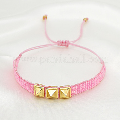 Armband aus geflochtenen Perlen aus Glassamen&nbsp;BJEW-A121-24D