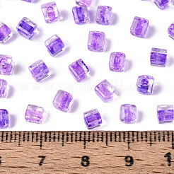 Transparente innenfarbene Glas-Saatperlen&nbsp;SEED-T007-11B