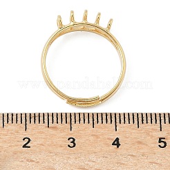 Plateaux à bagues en laiton réglables pour pendentif&nbsp;KK-K414-03D-G