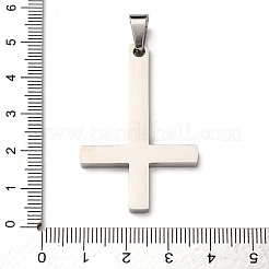 Ciondoli a forma di croce cristiana rovesciata in acciaio inossidabile 304&nbsp;STAS-F323-10P