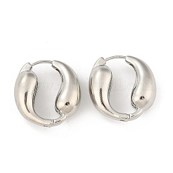 Orecchini a cerchio in ottone per le donne&nbsp;EJEW-U041-09P