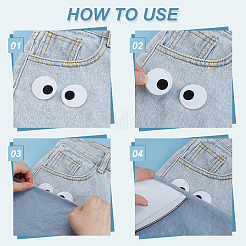 20 Stück Augen-Stickerei aus Polyester zum Aufbügeln/Aufnähen&nbsp;DIY-GA0010-06A-02