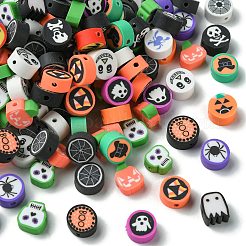 200 Stück 2 Stile Halloween handgefertigte Polymer Clay Perlen&nbsp;CLAY-CJ0001-86