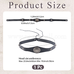 1 Stück mittelalterliches Retro-Stirnband aus Kunstleder im Wikingerstil&nbsp;OHAR-CL0001-02B