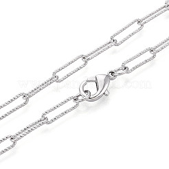Fabricación de collar de cadena de clip de papel con textura de latón&nbsp;MAK-S072-03A-P
