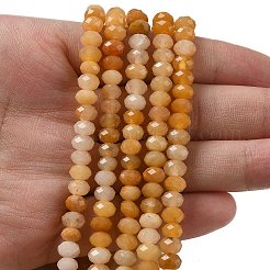 Topazio naturale fili di perle di giada&nbsp;G-D344-A36-01