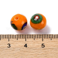 Perles vernissées de millefiori manuelles&nbsp;LAMP-R003-02B-02