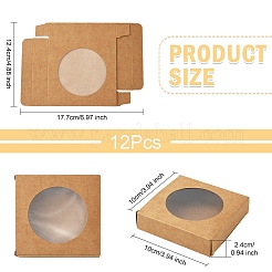 12 Stück quadratische Geschenkboxen zur Aufbewahrung aus Kraftpapier&nbsp;CON-YW0001-83