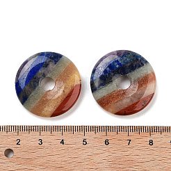 Chakra-Anhänger aus natürlichen Edelsteinen&nbsp;G-K099-30mm-01