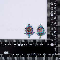 Supports de strass pendentif en alliage de couleur arc-en-ciel&nbsp;FIND-SZ0002-48