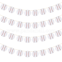 8 Beutel Papier-Baseball-Hängebanner&nbsp;AJEW-FH0006-97