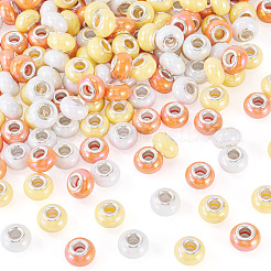 150pcs perles européennes en résine opaque&nbsp;RESI-TA0004-61A