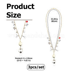 3 collier en acier inoxydable 304&nbsp;NJEW-HS00031
