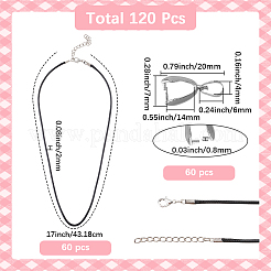 60 cordon rond de 2 mm en imitation cuir pour la confection de colliers&nbsp;NJEW-SC0001-93