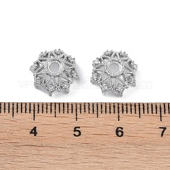 Bouchons de perles en laiton micro pavé de zircone cubique&nbsp;LS-KK-B087-16B-P